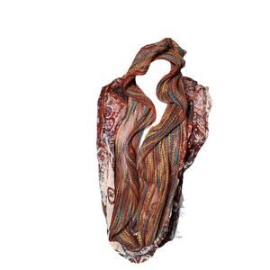 Collection‎ Eighteen Boho Multicolor Infinity Scarf – O/S Woven Knit India